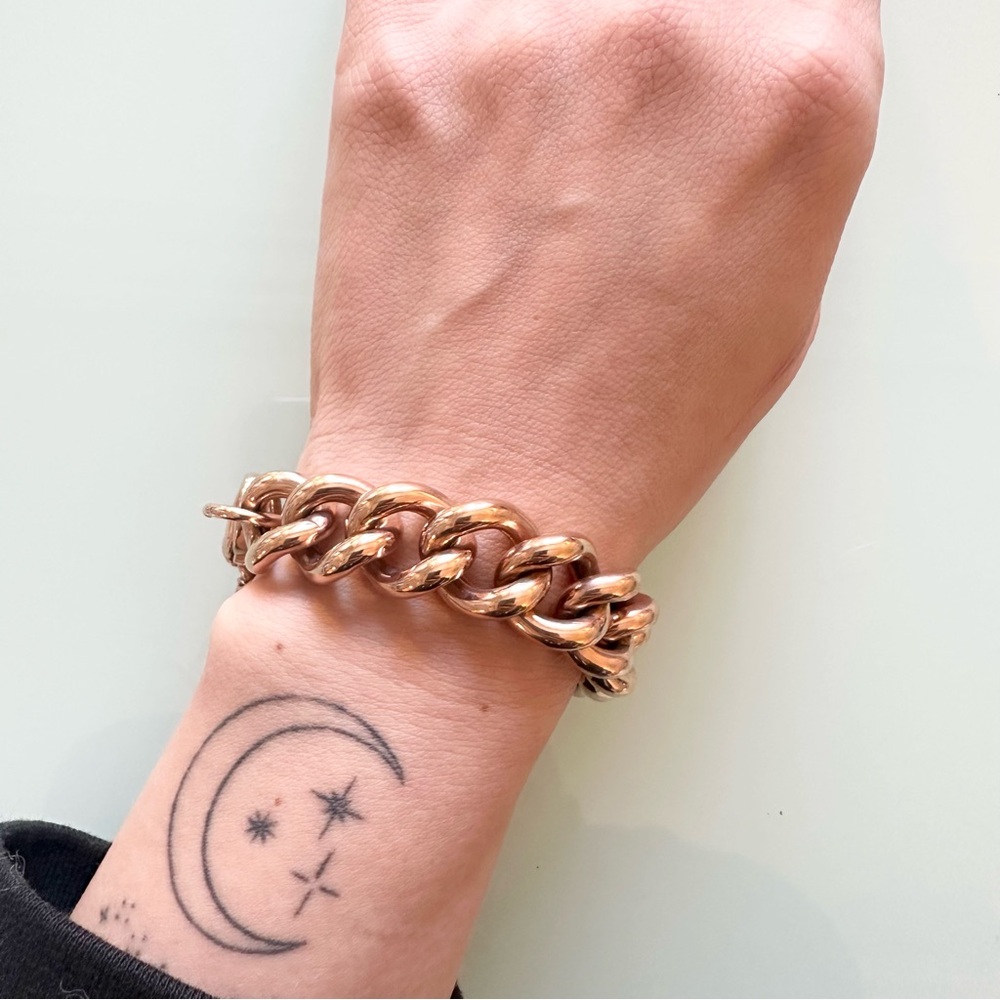 Rose Goldtone Chunky Chain Bracelet